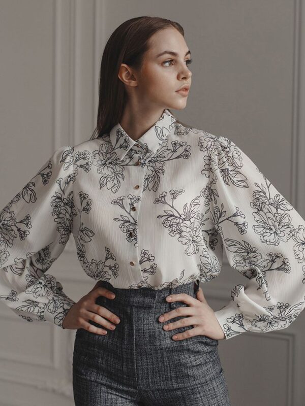 Floral Puff Sleeve Blouse